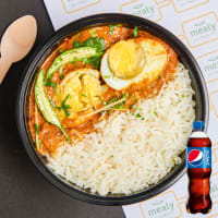 Egg curry rice bowl (550ml) + pepsi (250ml)