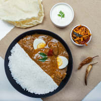 Chicken varutha curry rice bowl