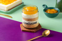 Mango cheesecake jar