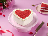Red velvet heart cake