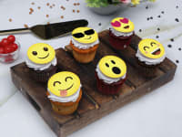 Emoji photo cupcakes - 6 pc