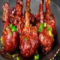 Chicken stick with schezwan sauce