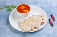 Egg masala + plain phulka [4 pieces]