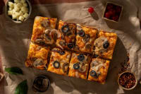 Detroit Grilled Mushroom Pizza