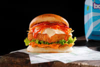Buffalo Sauce Paneer Burger