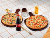 Any 2 Big 10" Pizzas [FREE Coke & Choco Lava Cake]