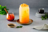 Mango Colada With Popping Bubbles