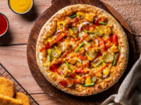 8" Veg Burger Pizza Pie