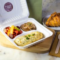 Fresh Cut Fruits , Biscoff Croissant, Omlette,Lyonnaise Potato