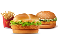 Crispy Veggie Burger + McVeggie Burger + Fries (M).