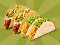 2 Crunchy Taco Veg + 2 Crispy Potato Taco @ 66 Each