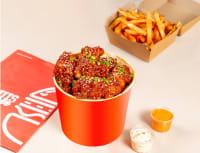 Peri Peri Fries + Korean Chicken Wings( 2pcs)