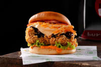 Korean BBQ Fried Chicken Burger