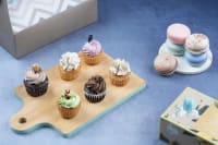 5pc Eggless Macarons + 6pc Eggless Mini Cupcakes (Assorted)