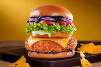 Cheese Blast American BBQ Veggie Burger