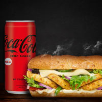 Chilli Bean Patty Sandwich (15cm) + Coke(Save 31%)