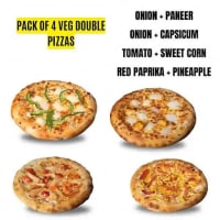 4 Veg Doubles PIZZA Combo