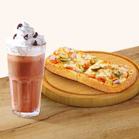 Crunchy Frappe N Spicy Mozzarella Garlic Bread