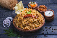 Moringa Ghee Podi Rice Bowl + Mini Curd Rice + Poriyal