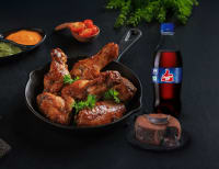 Smoke N Grill Chicken Wings + Chocolava + Thums Up