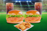 Spicy Veg Burgers Super Over Meal