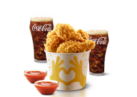 4 McSpicy Fried Chicken Bucket + 2 Dips + 2 Coke