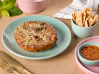 Mushroom & Onion Chilli Cheese Bagel Toastie