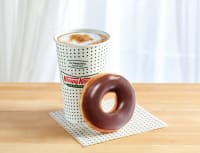 Chocolate Iced Glazed And Hot Coffee