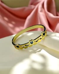 Trendy Heart Gold Bracelet for Women | Anti-Tarnish Adjustable Cuff | Print Magical Gifts  by Print Magical Gifts