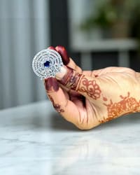 Sparkling American Diamond Ring for Girls – Elegant & Trendy Design (Colour - Silver) by Print Magical Gifts