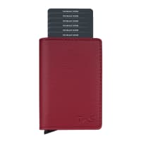 The Wallet Store Vivid Vault RFID Protected Metal Cardholder - Maroon
