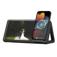 Portronics Freedom 5, 15W Wireless Charger for iPhone (12 & above series) & Photo Frame to Preserve Your Timeless Memories (Black)