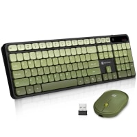 Portronics Key11 Combo Rechargeable Wireless Keyboard and Mouse Set (Green)