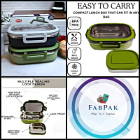 FABPAK Stainless Steel Insulated Leak Proof Lunch Box