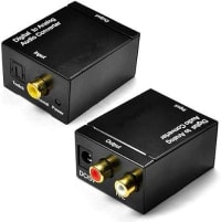Digital to Analog Audio Converter | SPDIF Optical & Coax to RCA | 2.1 Stereo Adapter for TV, Speakers & Home Audio