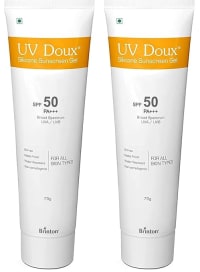 Brinton Healthcare UvDoux Face & Body Sunscreen gel with SPF 50 PA+ + + (75 GM) x Pack of 2