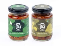 Ta Pickles | Mango Avakaya & Mango Olive Pickle | 150g [Pack of 2] Combo Made with Cold Pressed Oil | Homemade | Traditional Indian Taste | Natural | 