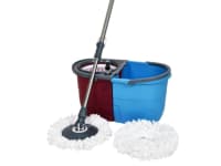 Effortless Cleaning: 360° Twin Bucket Spin Mop (ULTIMA) with Durable Steel Wringer & Quick-Dry Microfiber Heads