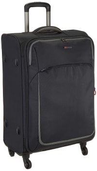 ECHOLAC Polyester 15 inch 60 cms Black Softsided Check-in Luggage (CT488A)