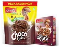 Kwality Choco Flakes 1 Kg Pouch & Choco Fills 250g Combo Pack of 2