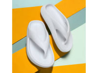 FEEL TIME Classic Ultra Soft Sliders/Slipper for Men - White - UK 8