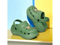 FEEL TIME 2000 Adjustable Strap Clogs for Women - Green - UK 7