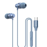 Honeywell Suono P60 Wired Earphones with built in Mic, Passive Noise Cancellation, Type C Compatible, Voice Assistant Enabled, 1.2 Mtr- Blue