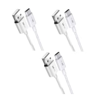 Walta Elite WAVE 1 PRO USB to Type C 27W Charging Cable- White(Pack of 3)