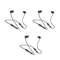 Walta Elite CRUSH Neckband with Mic, 10mm Drivers, Neckbands for Music/Travelling/Calling - Black (Pack of 3)