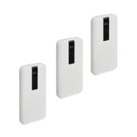 Walta Elite Buddy Pro Digital 10000mAh Slim Powerbank 22.5W Wired & Wireless Slim Power Bank- White (Pack of 3)