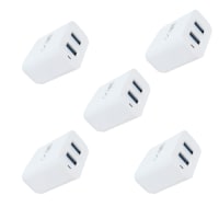 Walta Elite PB 50 QC 3.1AMP Dual Port USB V8 CHARGER / 18W Charger, Dual Port, Charger Adapter, Fast Charging Power Adaptor With USB Micro V8 Cable (White)- Pack of 5