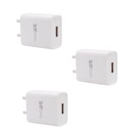 Walta Elite PB 31 Single Port USB Fast Charger 12W, Wall Charger Adapter with 1mtr Micro USB Cable Included, White- Pack of 3