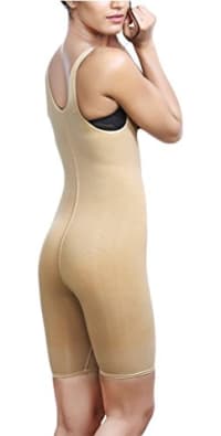 ADORNA Women Cotton Spandex Blend Body Bracer Suit for Thighs, Back, Tummy - Soft Stretchable Tummy Control Bodysuit Shaper for Full Body Shaping and Slimming