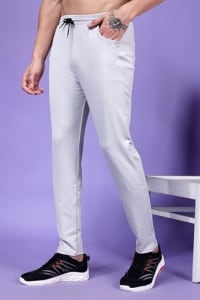 madfrog Men Solid 2 Zipper Pocket at Side Track Pants